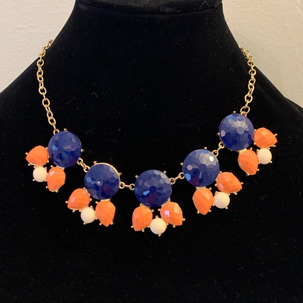 Multi-color jeweled necklace